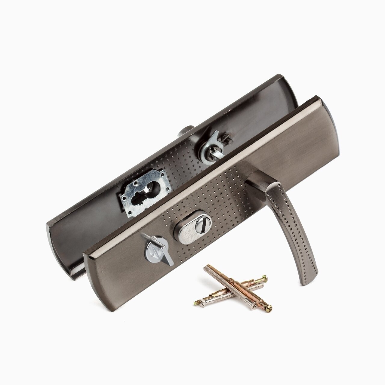 фото Дверные ручки на планке Аллюр PH-CT222-L для китайских металлических дверей (левые)