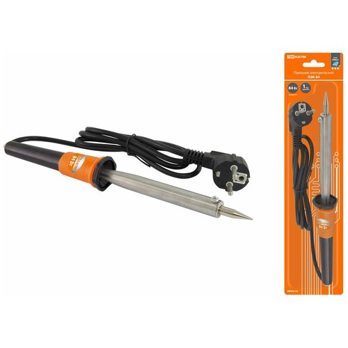 Паяльник ПЭК-84 84 Вт 230В керамический ТЭН долговечное жало с заземл прорезин ручка Алмаз SQ1025-0702 188300₽