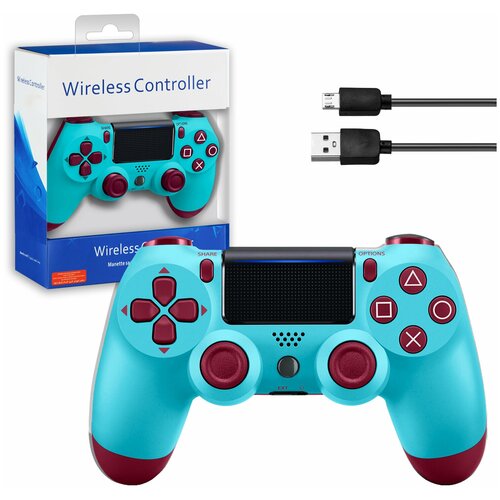 Геймпад для игровой приставки джойстик дуалшок смартфона ПК Sony PlayStation PS4 DualShock Bluetooth беспроводной бирюзовый