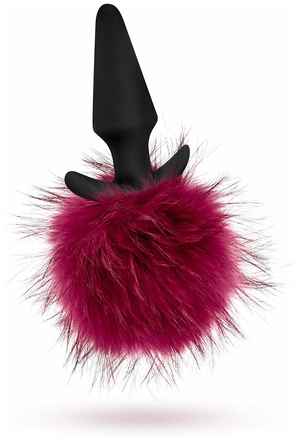 Blush Novelties Анальная пробка с заячьим хвостом Fur Pom Pom, D 5 см
