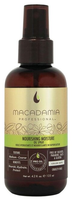 Macadamia Nourishing Moisture Масло-спрей для волос и кожи головы, 125 мл, аэрозоль