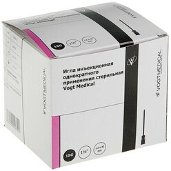 Игла инъекционная VOGT MEDICAL 18G (1.2 мм х 40 мм), 100 шт.