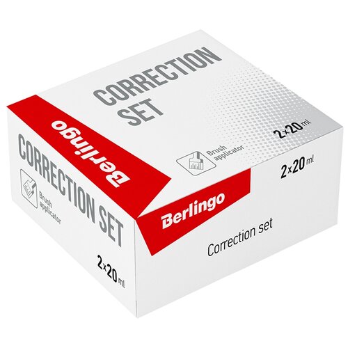 Корректирующая жидкость Berlingo, 20мл + разбавитель16мл, 10 шт. в упаковке