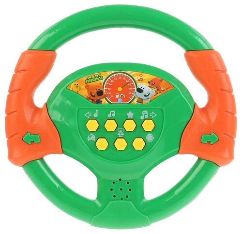 Развивающая игрушка Умка Музыкальный руль Финишная прямая Ми-ми-мишки, зеленый/оранжевый