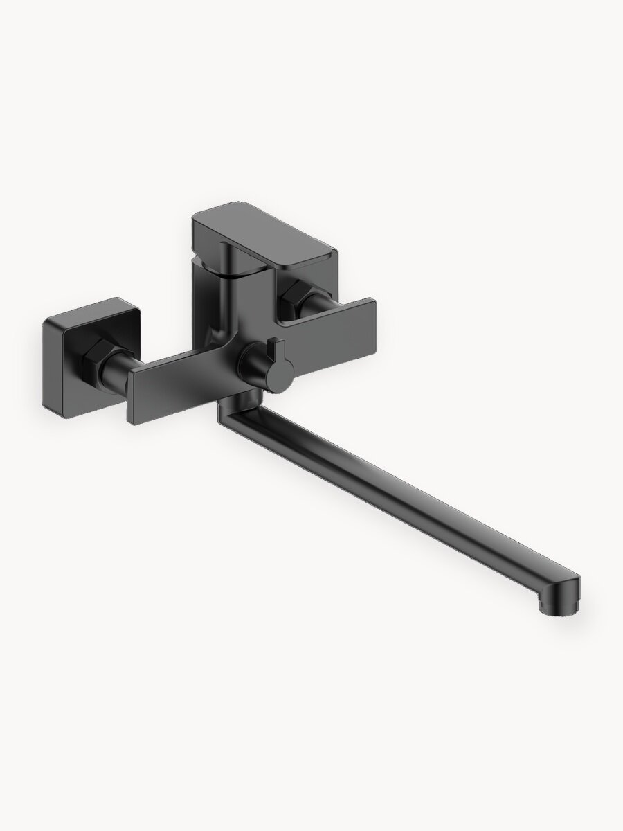 Смеситель для ванны с длинным изливом латунный черный ESKO Line EL_AM31Black