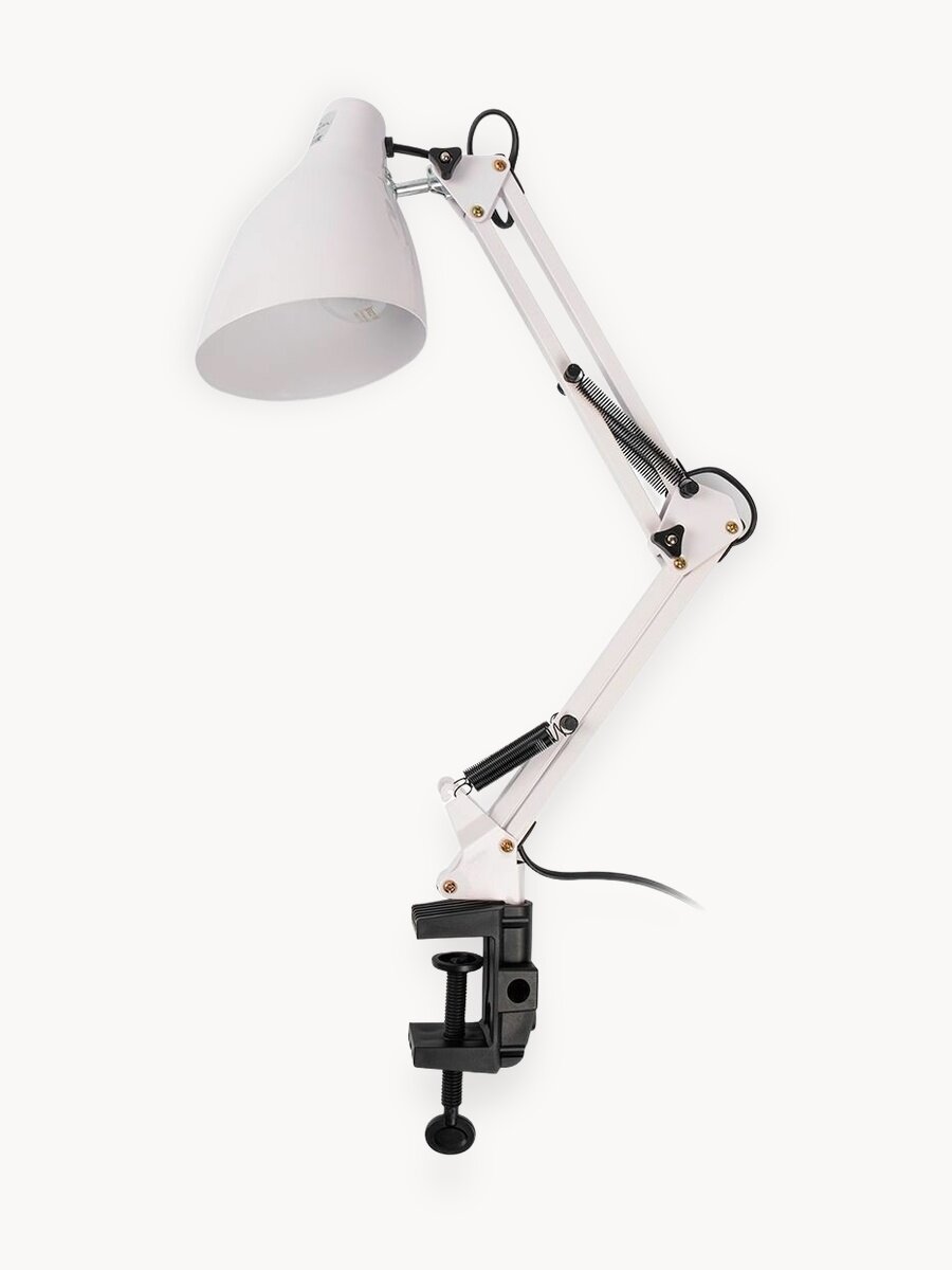 Лампа настольная ФАZА TBL-02-WH, E27, мощность 60Вт, на струбцине, Е27