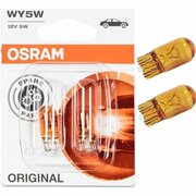 Лампа автомобильная Osram WY5W (W2.1x9.5d) Yellow (бл. 2шт) 12V, 2827NA-02B