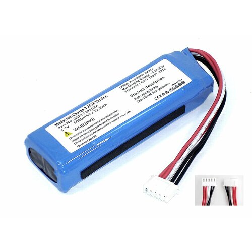 аккумуляторная батарея cameronsino cs jml320sl для jbl charge 3 2016 3 7v 6000mah 22 20wh Аккумуляторная батарея для JBL Charge 3 (2016 года) GSP1029102A 6000mAh 3.7V (прямая полярность)