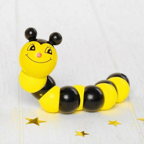 Головоломка-змейка «Пчёлка» деревянные игрушки кузя тут пчёлки в улье