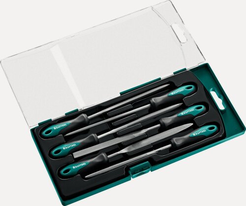 Изображение товара Набор надфилей 6 шт 160 мм, в коробке KRAFTOOL