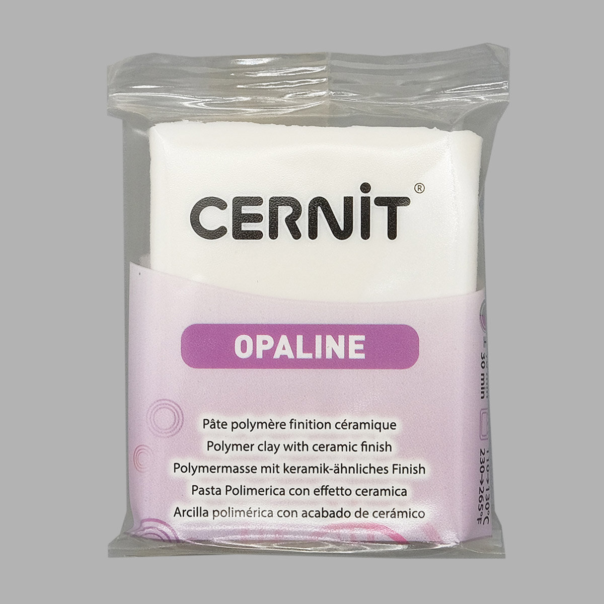 Пластика полимерная запекаемая 'Cernit OPALINE', 56 г (010 белый)