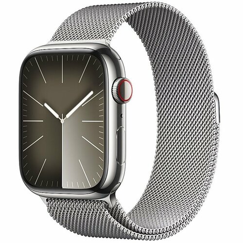 Умные часы Apple Watch Series 9 GPS Cellular 45mm Silver Stainless Steel Case with Silver Milanese Loop 9999000₽