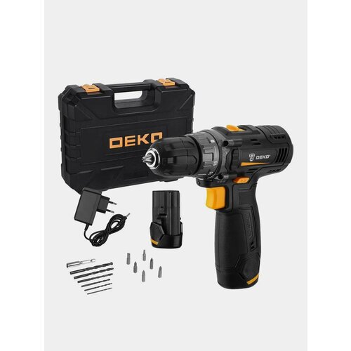 Аккумуляторная дрель-шуруповерт DEKO GCD12DU3 SET3 в кейсе оснастка 13 шт 8715₽