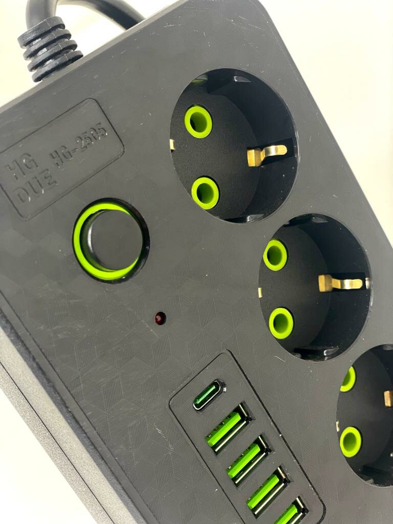 Сетевой фильтр , удлинитель бытовой 3метра с USB проёмами — фото 8