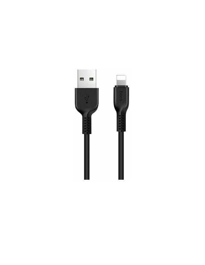 USB-кабель HOCO X20 Flash AM-8pin (Lightning) 2 метра, 2A, ПВХ, чёрный (30/300)