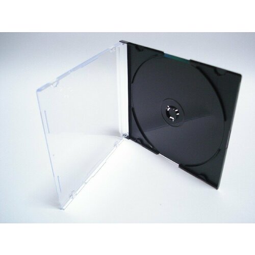 Коробка для CD (143х125х5) на 1 диск пластик черный