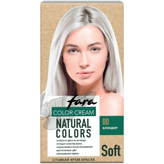 Осветляющий крем для волос Fara Natural Colors Soft, тон 00 блондор