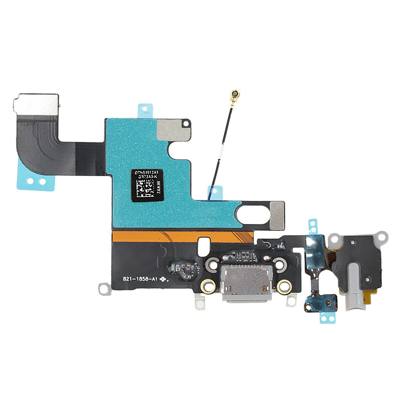 Шлейф (соеденительный) для Apple iPhone 6 на разъем зарядки/разъем гарнитуры/микрофон (серый)