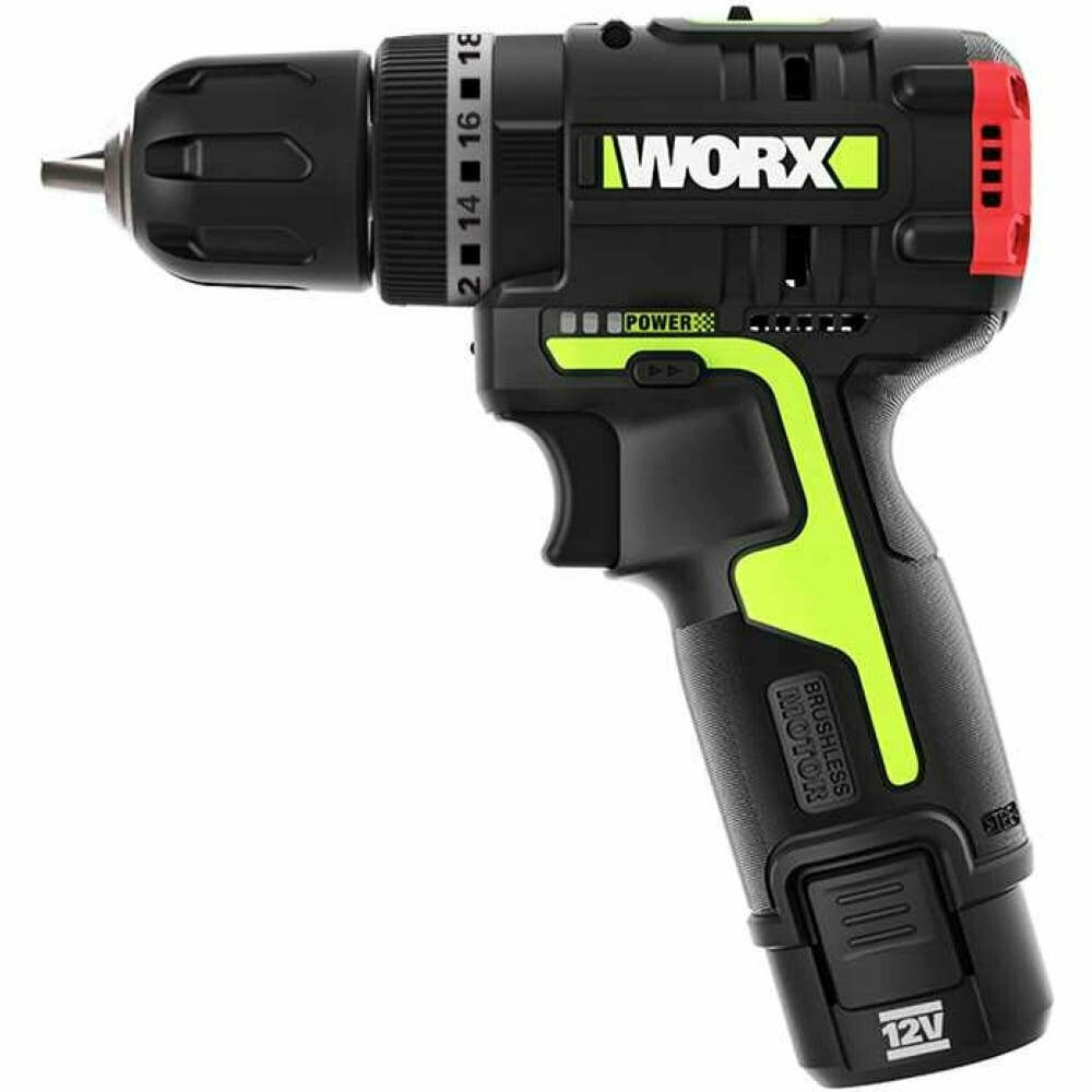 фото Аккумуляторная ударная бесщеточная дрель-шуруповерт WORX Professional 12В, 30Нм, 2Ач х2, ЗУ, сумка WU131X