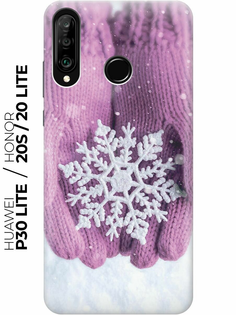 Силиконовый чехол Снежинка в руках на Huawei P30 Lite / Honor 20 Lite / Honor 20s / Хуавей П30 Лайт / Хонор 20 Лайт / Хонор 20s