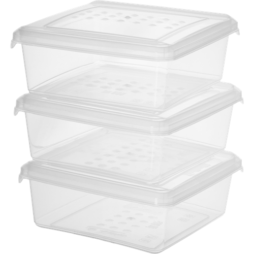Контейнер для заморозки продуктов Delinia 05 л пластик цвет прозрачный 3 шт 648₽