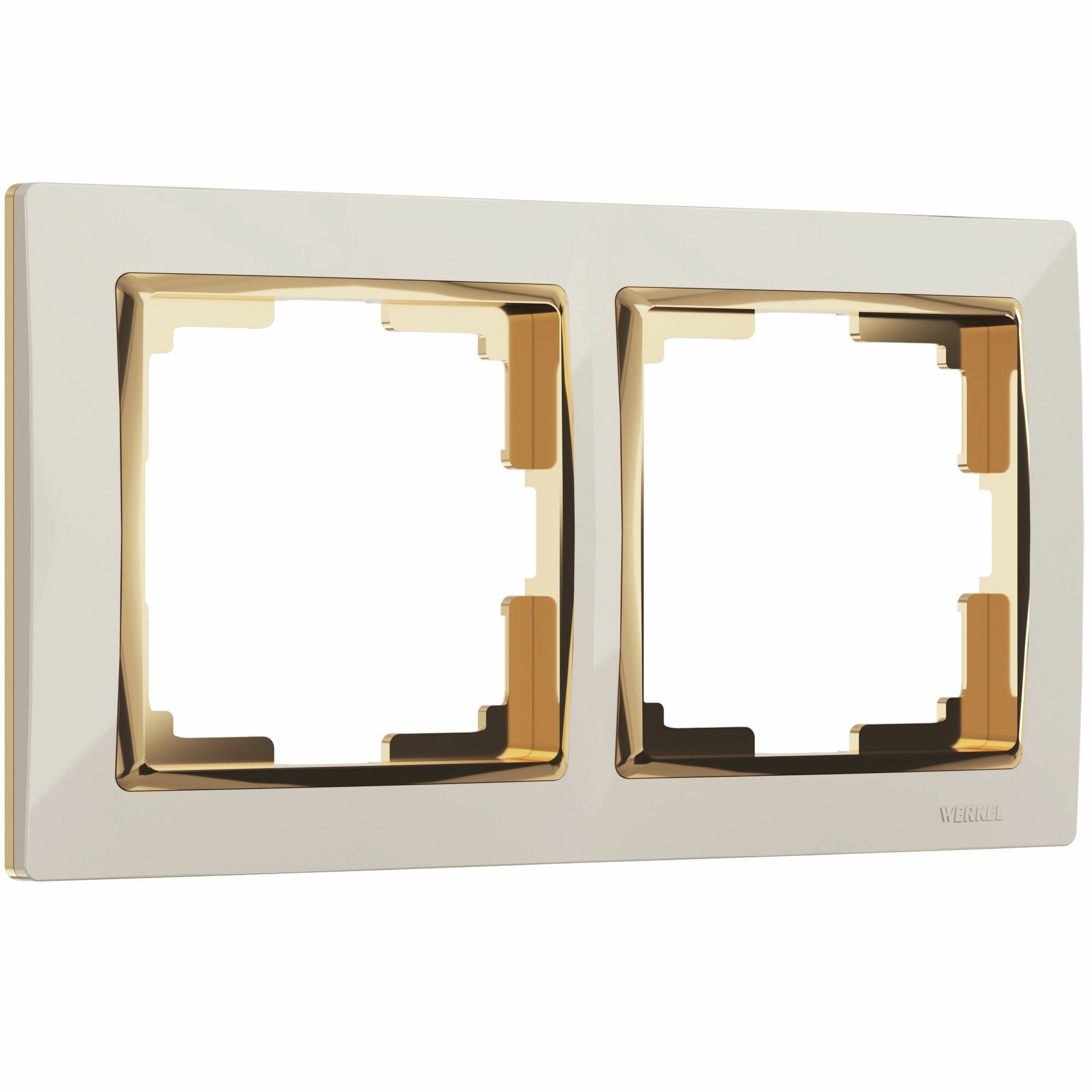 Werkel Snabb WL03-Frame-02-ivory-GD/W0021932 (слоновая кость, золото) Рамка на 2 поста