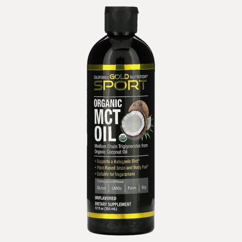 Изображение товара Масло МСТ California Gold Nutrition Organic MCT, 0.44 кг, 0.355 л