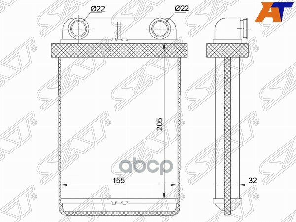 Радиатор Отопителя Салона Opel Astra J 09-/Zafira C 11- Sat арт. ST-CH09-395-A0