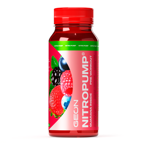 энергетический напиток витамин 22 cure flash 7 jours экстракты гуараны женьшеня маки перуанской 7 шт GEON Sport Nutrition NitroPump 240 мл (ягодный микс)