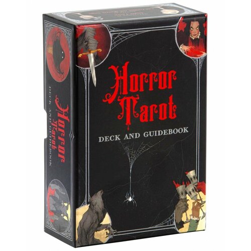 Horror tarot deck and guidebook tarot cards for beginners divination fate game deck familiars tarot english tarot spanish tarot french tarot german tarot