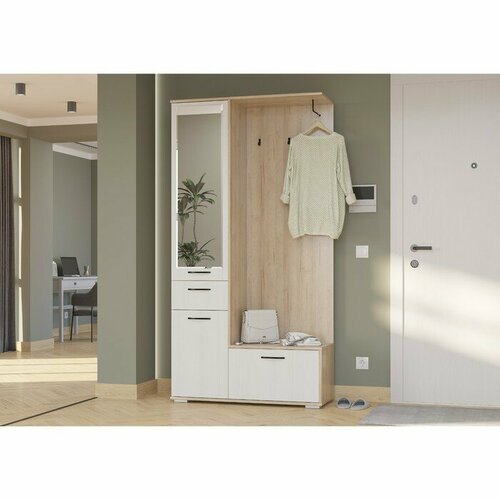 Прихожая лайм 1002х392х1955 Дуб ривьераРамух белый 30650₽