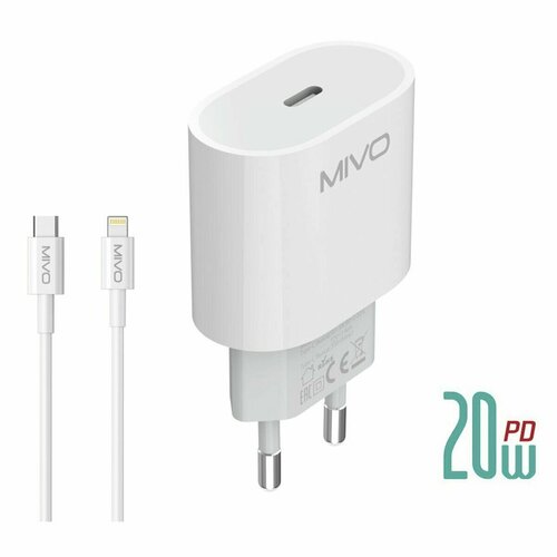 Сетевое зарядное устройство Mivo MP-220T, 20W