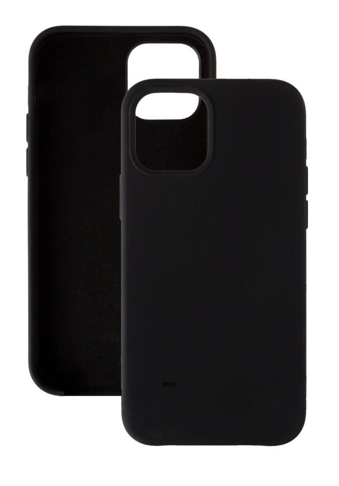 Чехол на Apple iPhone 12/12 Pro с защитой камеры / черный/ тонкий / силиконовый для айфон 12/ 12 про