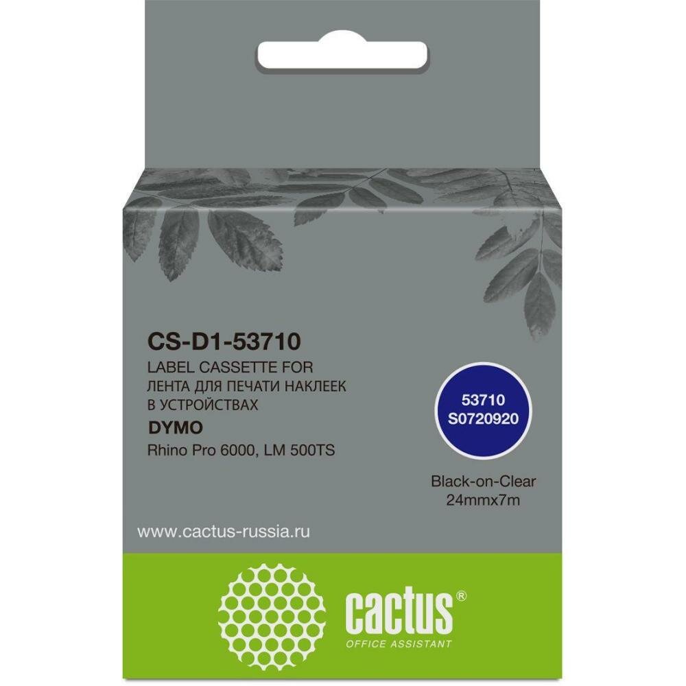 Картридж ленточный Cactus черный/прозрачный для Dymo Rhino Pro 6000, LM 500TS - фото №3