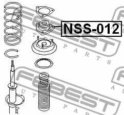 Опора заднего амортизатора, NSS012 FEBEST NSS-012