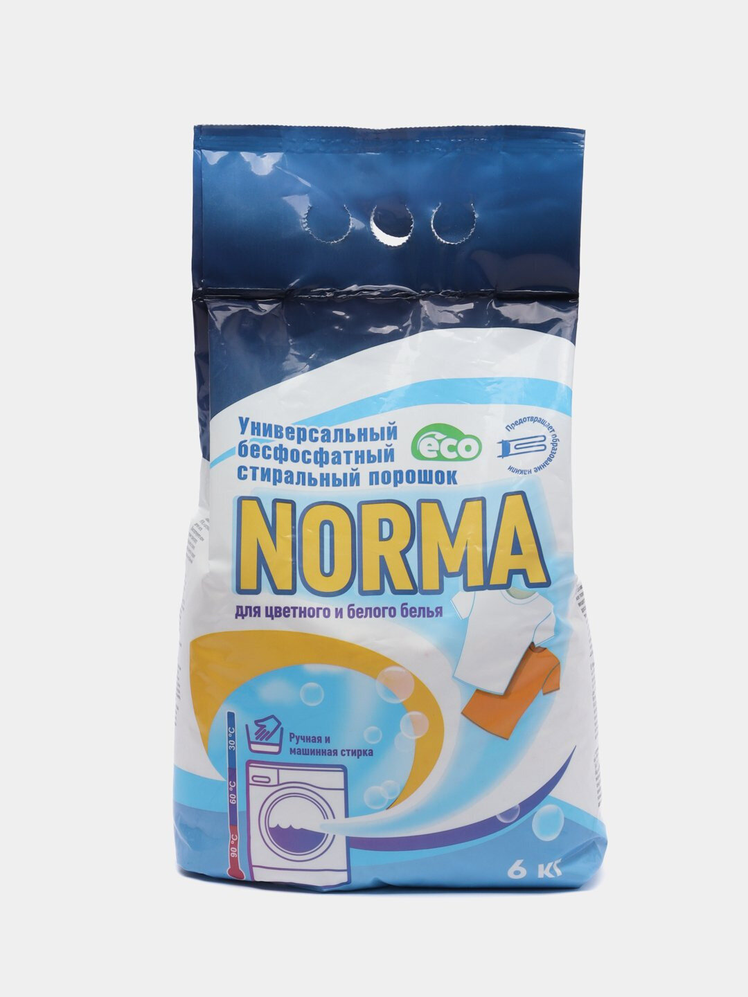 фото Стиральный порошок NORMA для цветного и белого белья, 6 кг