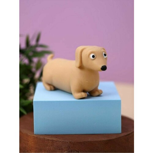 Игрушка антистресс мялка Stretchy dachshund beige 337₽