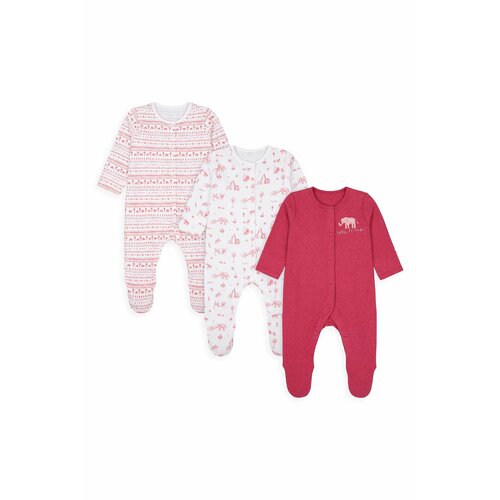 фото Комбинезон mothercare, комплект из 3 шт., размер 68, розовый