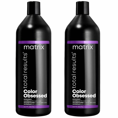 Matrix Кондиционер Total results Color Obsessed для окрашенных волос, 2 х 1000 мл кондиционер для волос total results so silver color obsessed conditioner кондиционер 1000мл