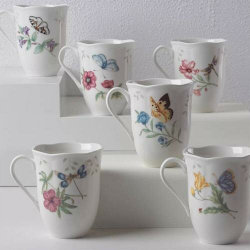 фото Набор кружек "Бабочки на лугу" Butterfly Meadow Lenox 6 шт 350 мл