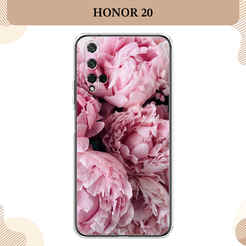 Силиконовый чехол Нежные пионы на Honor 20 / Хонор 20 силиконовый чехол пионы на honor 20