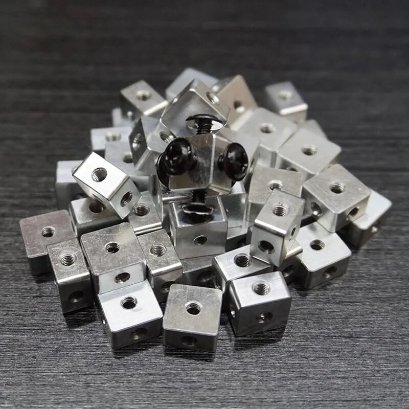 Квадратная алюминиевая гайка M3 6PCS10mmX10mmX6mm