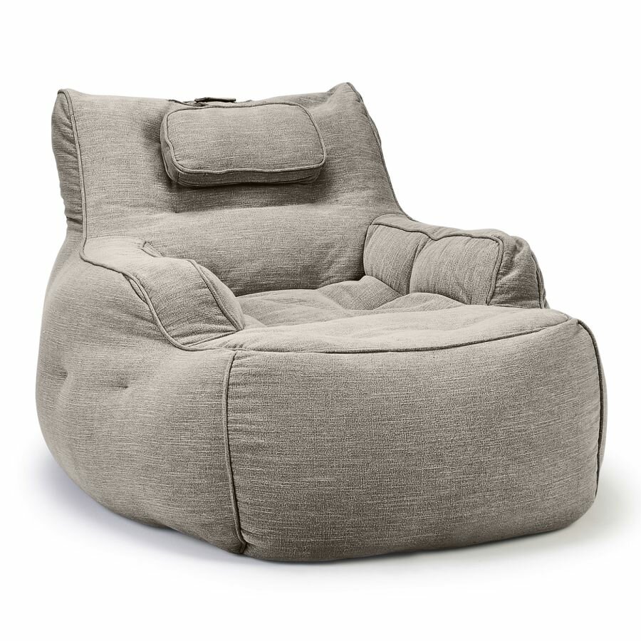 фото Удобное современное кресло Ambient Lounge - Tranquility Armchair - Luscious Grey (шенилл, темно-серый) - бескаркасная дизайнерская мебель для отдыха дома