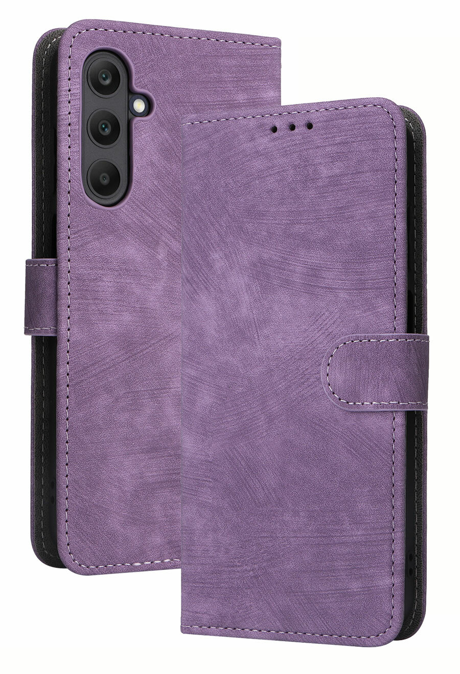 фото Чехол книжка для Samsung Galaxy A25 (5G) c магнитной застежкой / Самсунг Галакси А25 (5G) c отделением под карты (черная)