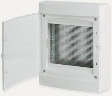 Изображение товара Щит слаботочный навесной пластиковый EKF "Unix" белая дверь, 2 габарит, с монтажной платой IP41