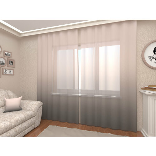 Фототюль Арт Паула Сумеречное омбре Шифон В: 265 см Ш: 2*105 = 210 см