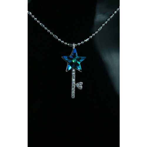 Колье Sinotti, циркон, длина 47 см, серебряный, синий