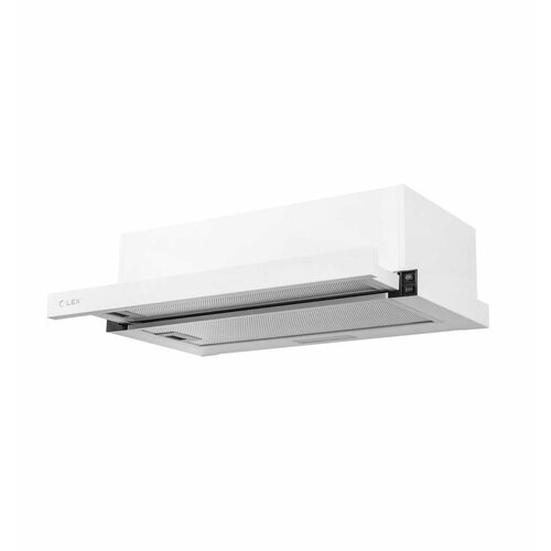 LEX HIDE 500 WHITE, Производительность 550 м3,2 скорости, диаметр воздуховода 120 мм, мотор усиленной мощности