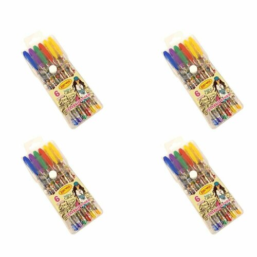 Лимпопо Набор ручек гелевых Fashion 6 цветов 4 уп 796₽