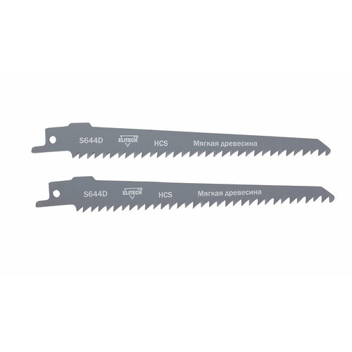 Полотно для сабельной пилы ELITECH 2 штуки HCS 130мм 408₽
